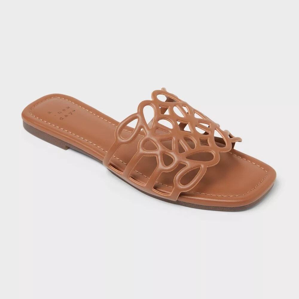 Women’s Fiona Slide Sandals - A New Day - Beige